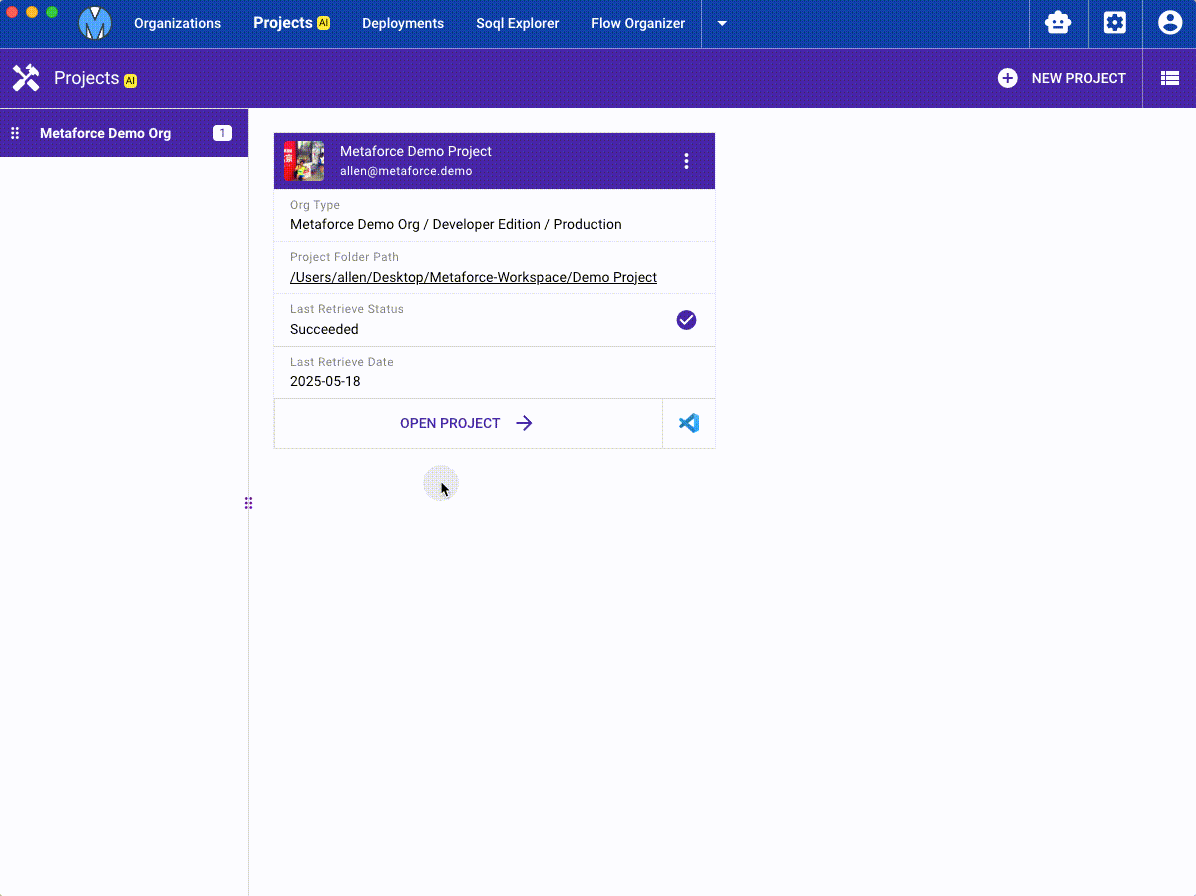 project code editor